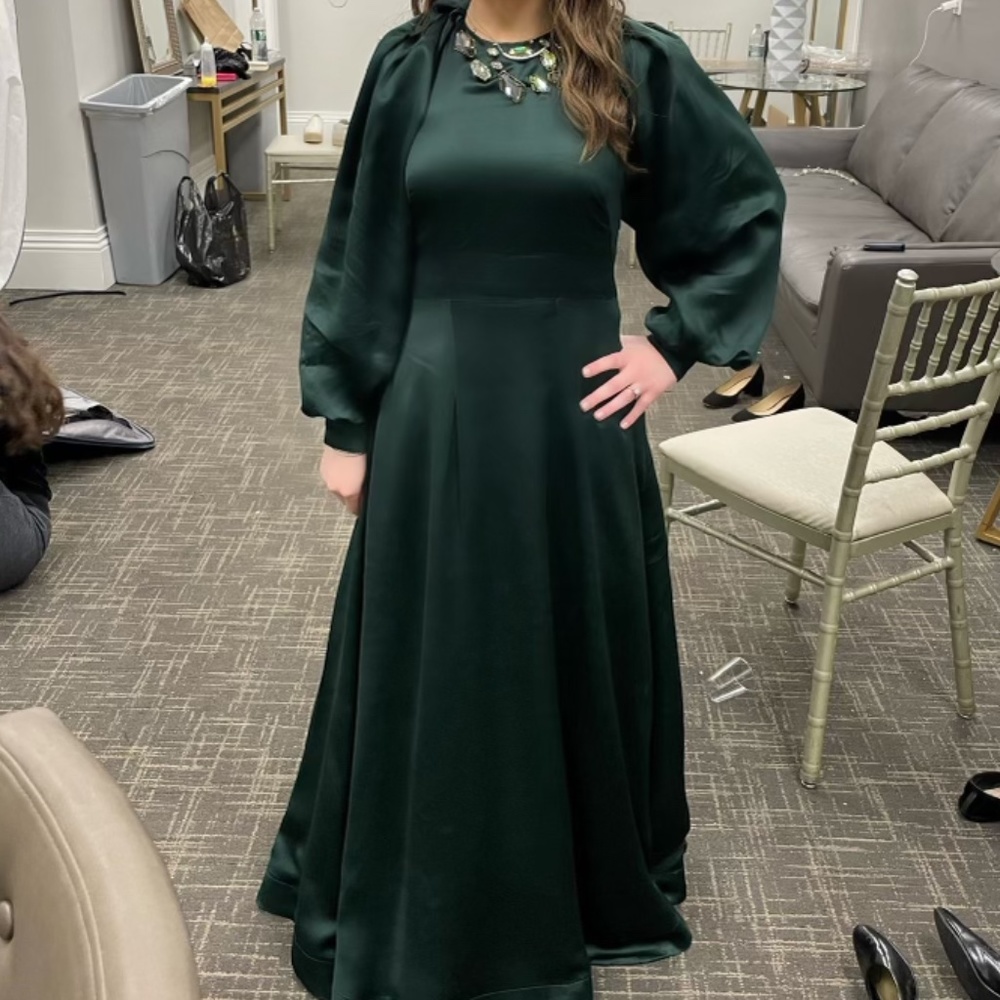 Hunter green gown/Bridesmaid Dress